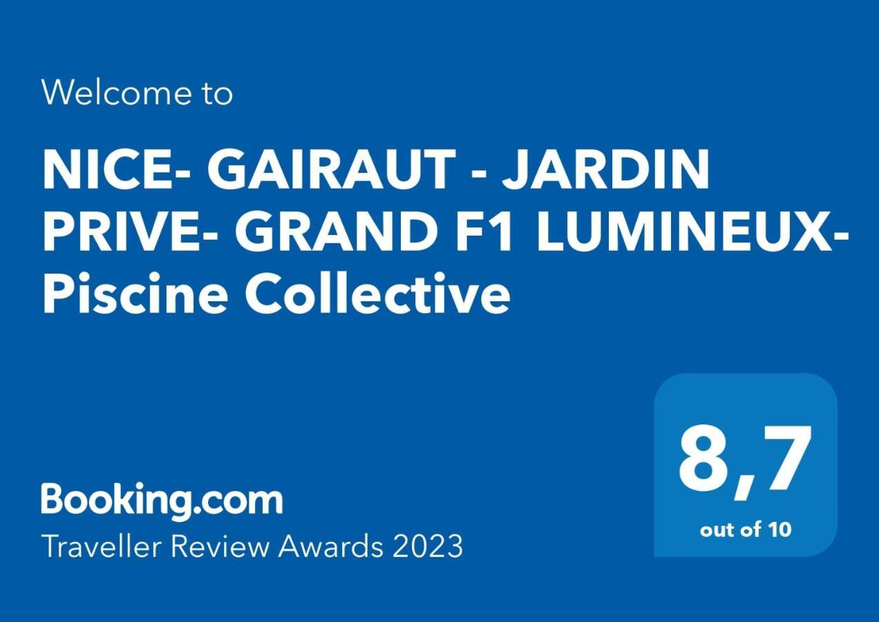 Nice- Gairaut - Jardin Prive- Grand F1 Lumineux-Piscine Collective Eksteriør billede